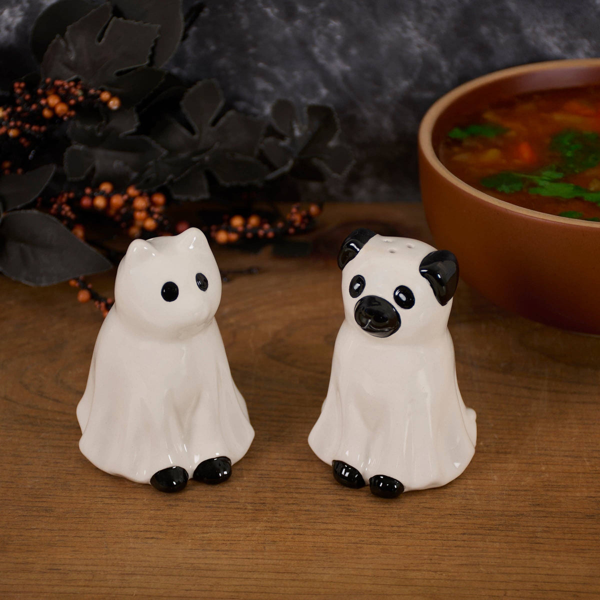 Ghost Pet Salt And Pepper Shakers