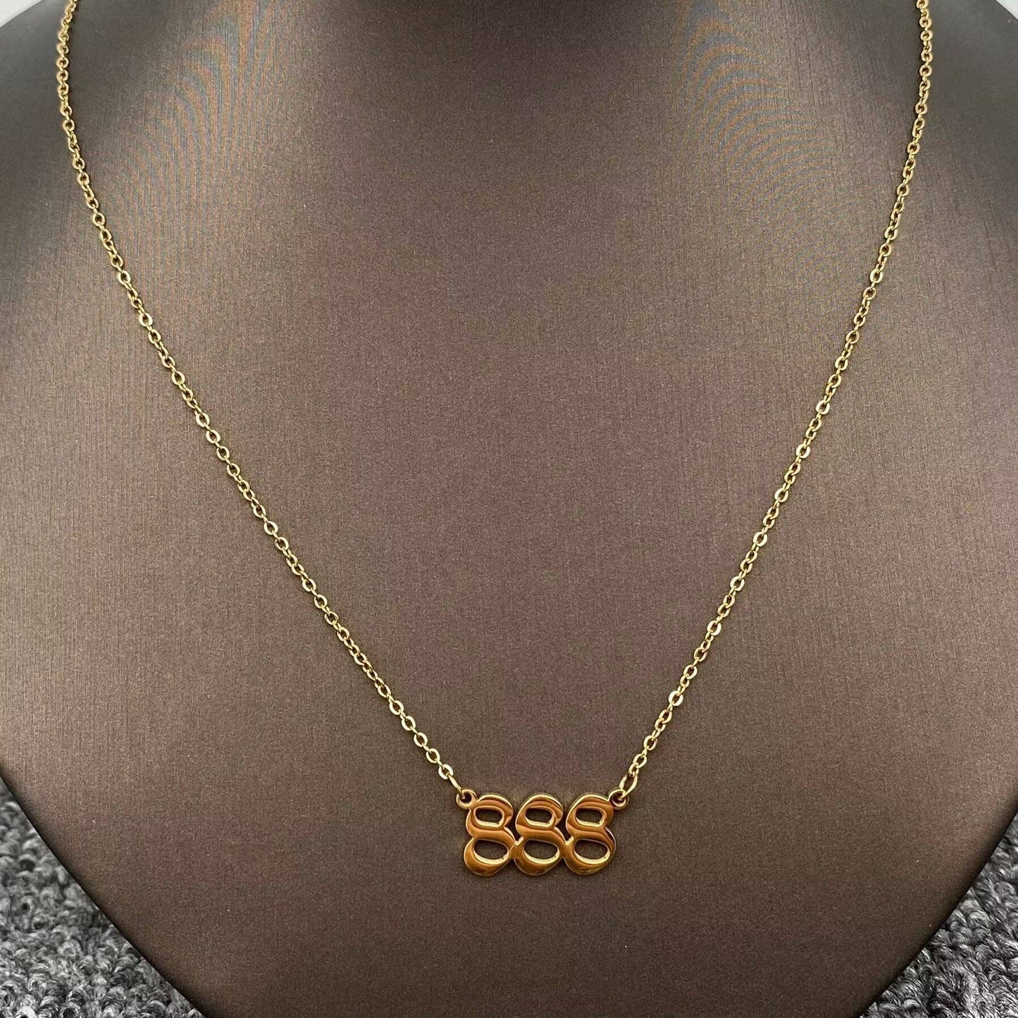 Lucky Numbers 18K Gold Plated Stainless Steel Necklace - FGS - Cozy Coven