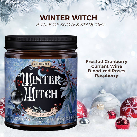 WINTER WITCH | Cranberry Wine & Rose | Candle