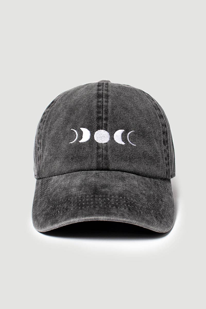 Moon Phase Embroidered Baseball Cap