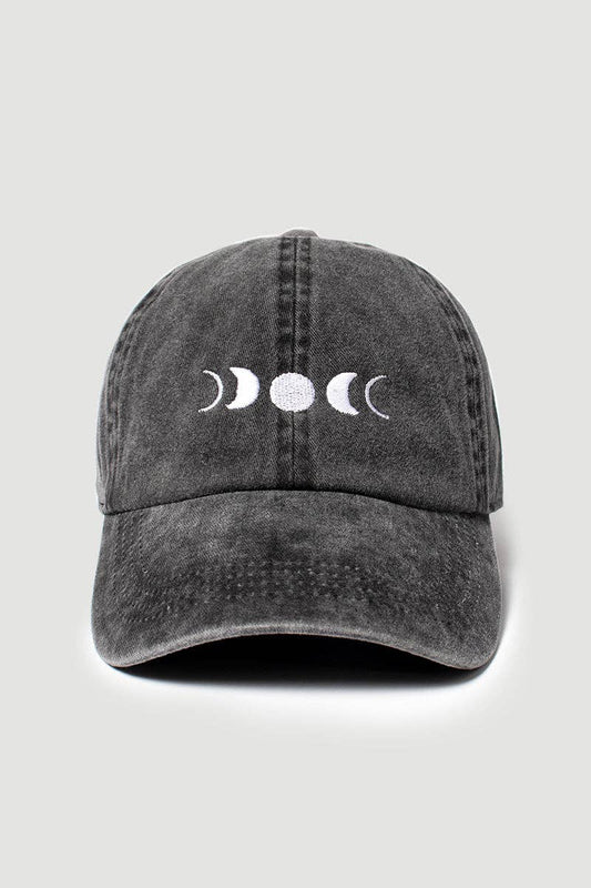 Moon Phase Embroidered Baseball Cap