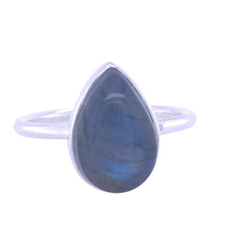 Labradorite Tear of Joy Ring - Cozy Coven