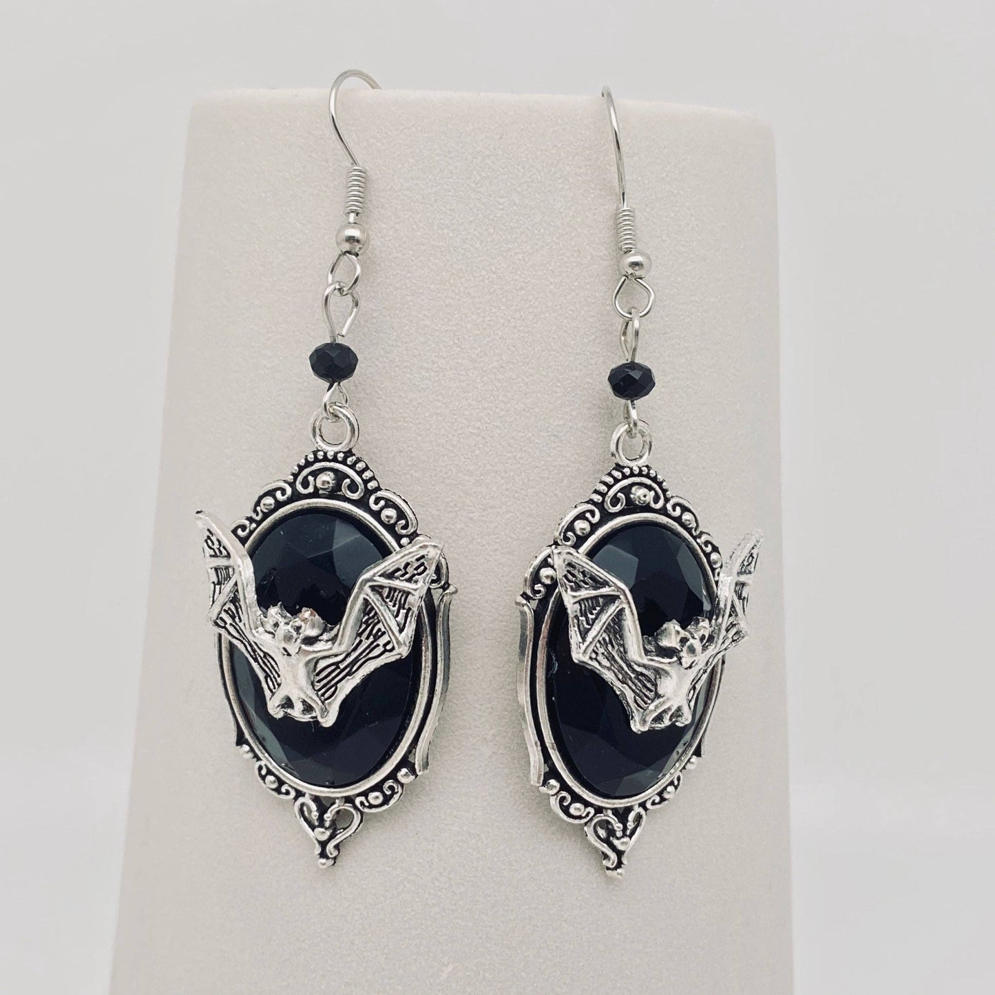 Gothic Bat Pendant Earrings - GT - Cozy Coven