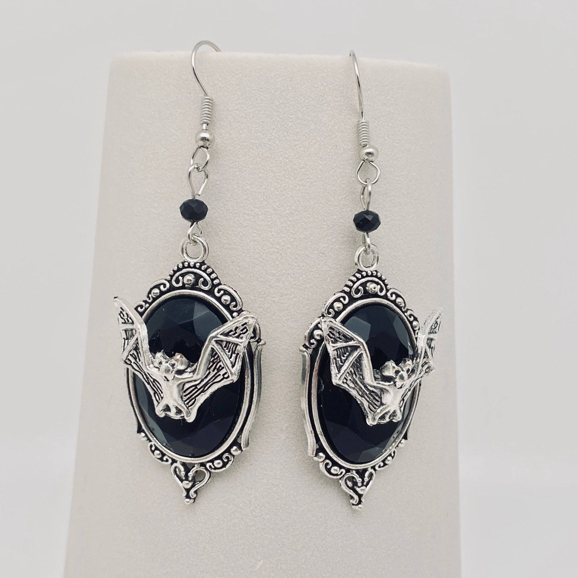 Gothic Bat Pendant Earrings - GT - Cozy Coven
