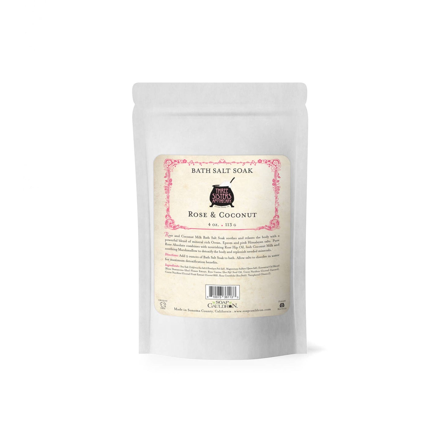 Rose & Coconut Milk Bath Salt Soak