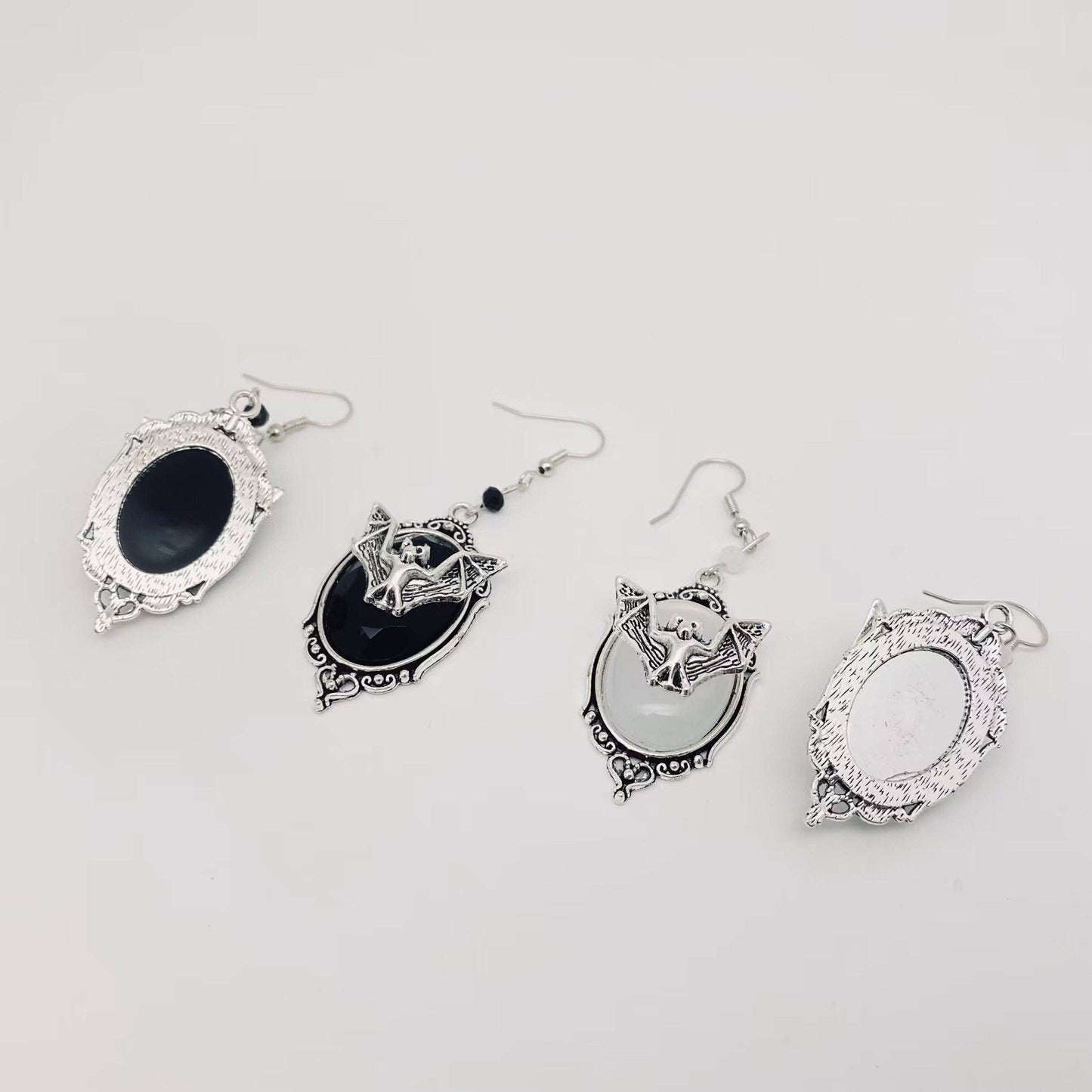 Gothic Bat Pendant Earrings - GT - Cozy Coven