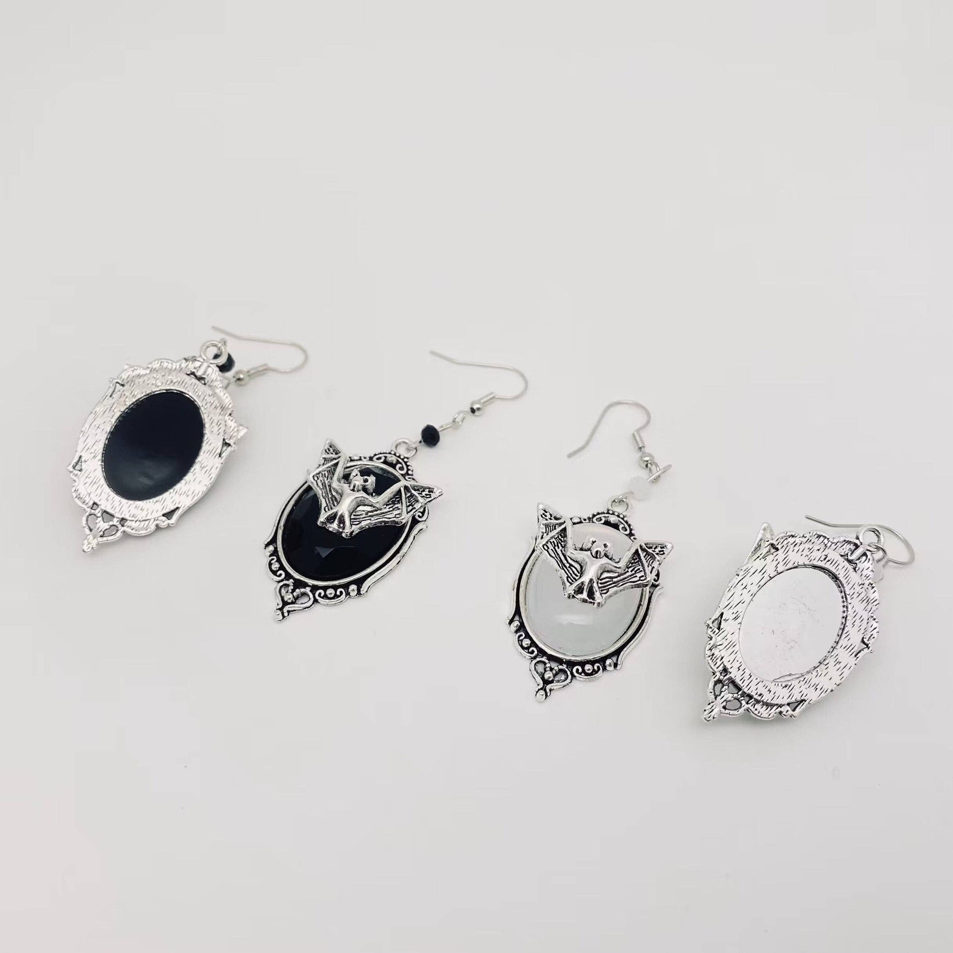 Gothic Bat Pendant Earrings - GT - Cozy Coven