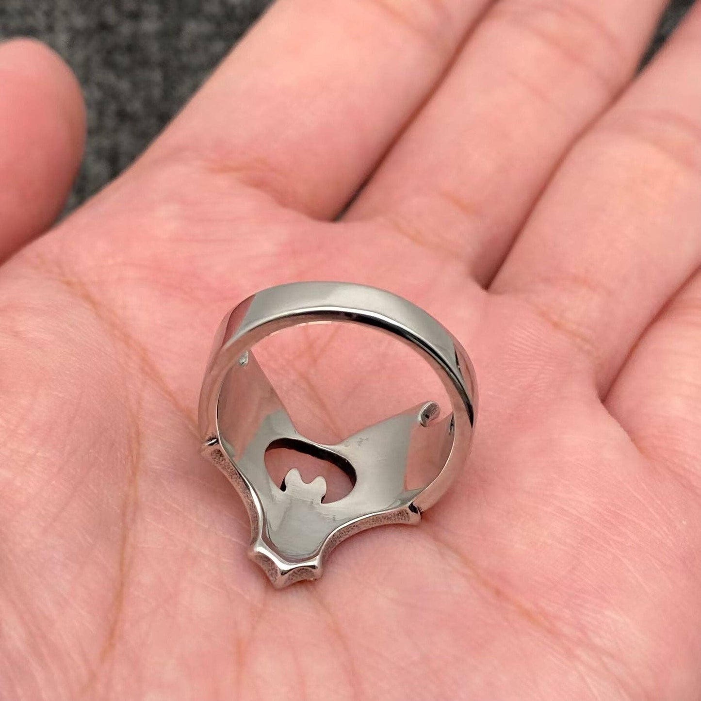 Bat Ring Stainless Steel - Cozy Coven