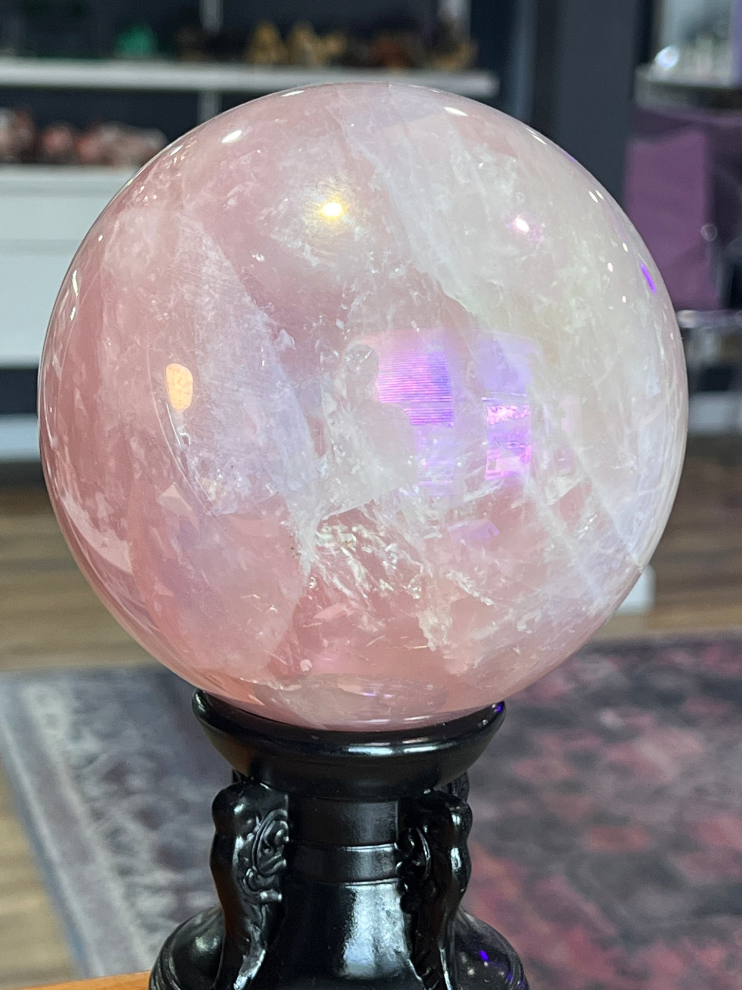 Aura Rose Quartz Sphere- Super High Quality