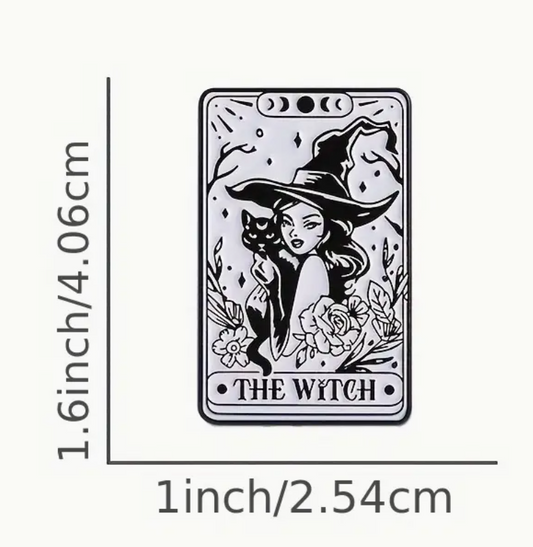 The Witch Tarot Style Enamel Pin