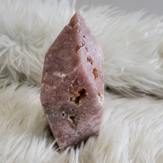 Pink Amethyst Geometric Flame - The Healing Collective NY 