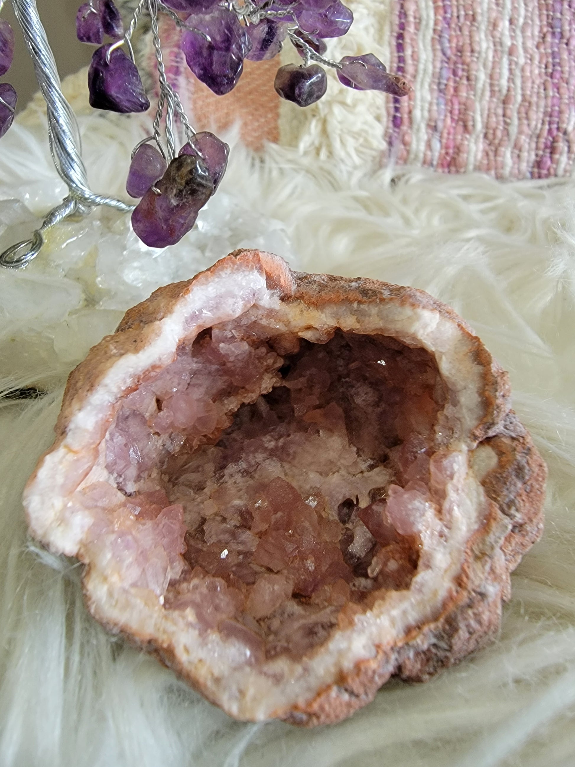 Pink Amethyst Cluster (L) - The Healing Collective NY 