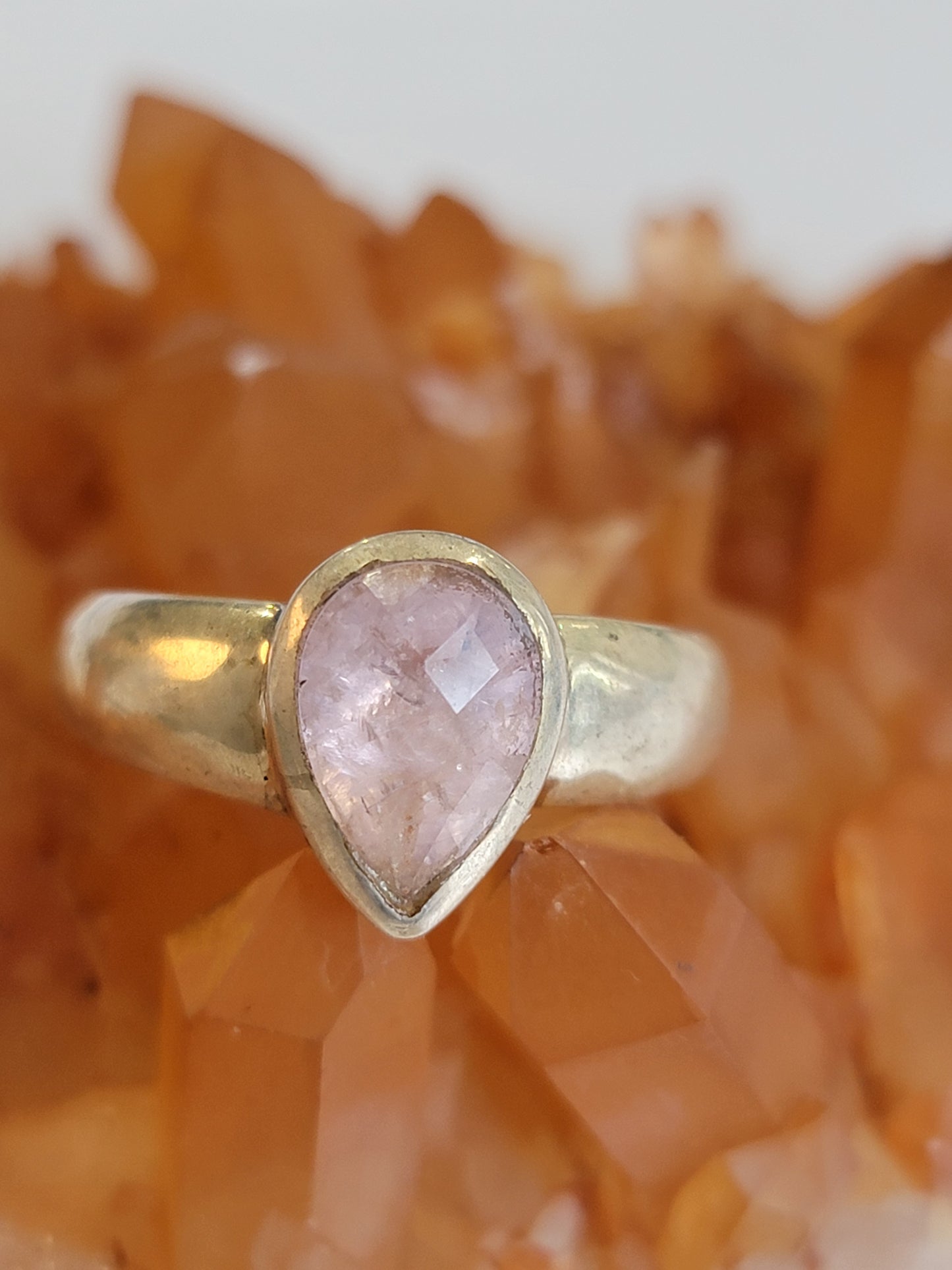 Morganite Sterling Silver Ring - The Healing Collective NY 