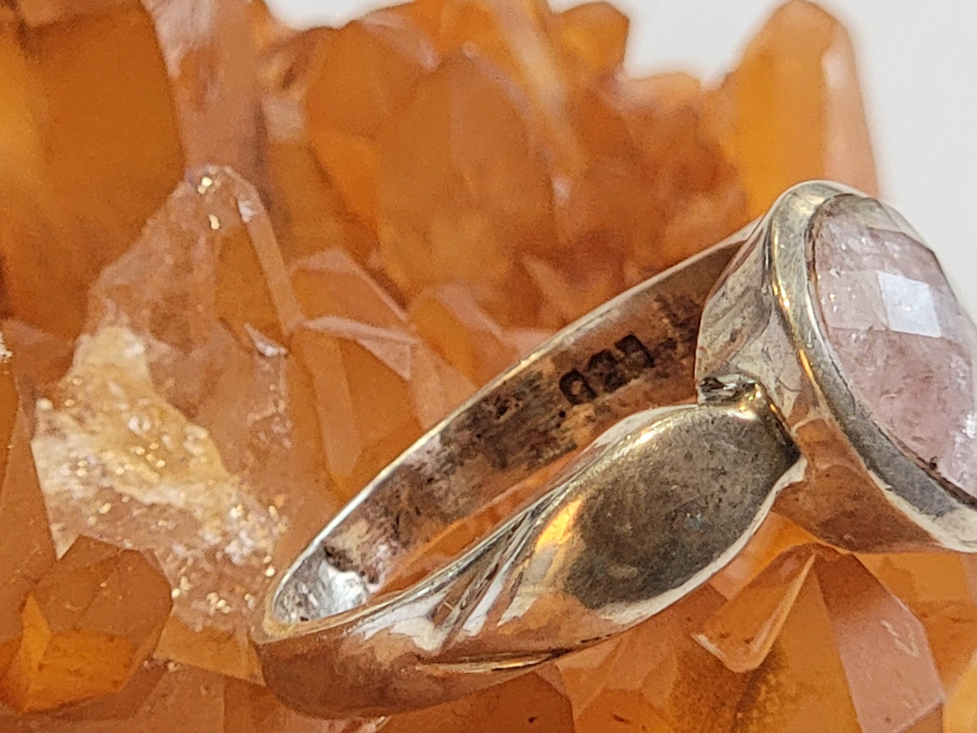 Morganite Sterling Silver Ring - The Healing Collective NY 