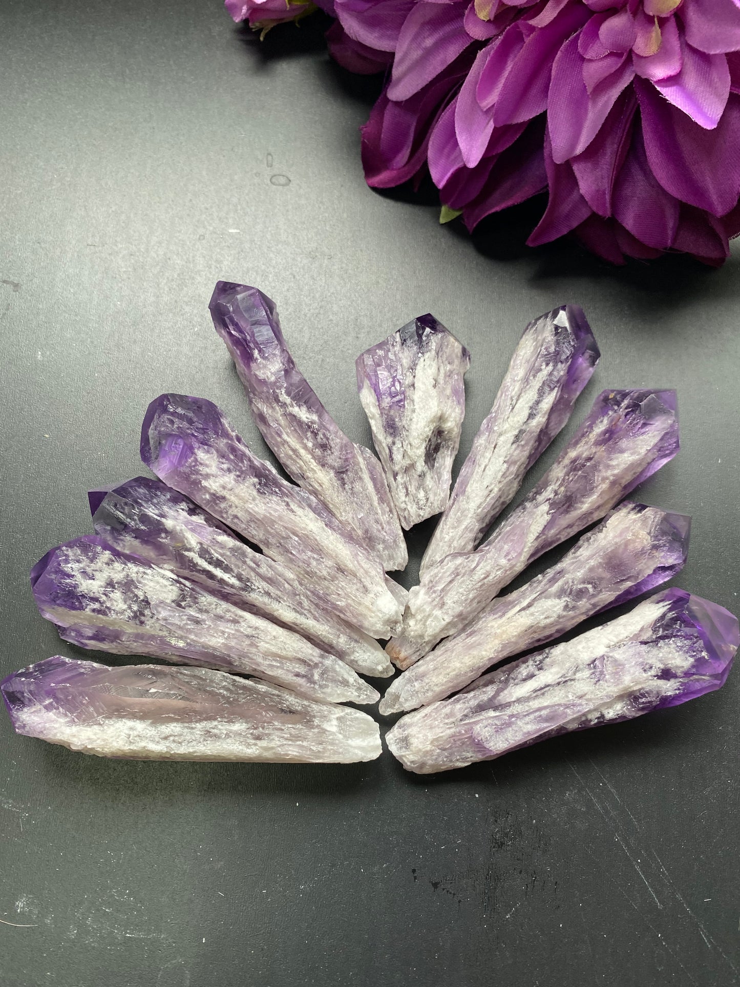 Amethyst Elestial Root Points - The Healing Collective NY 