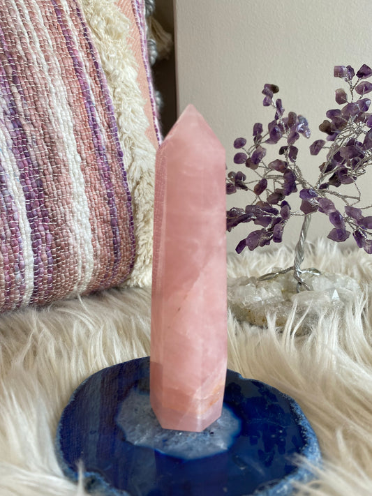 Rose Quartz Tower -AA Quality - The Healing Collective NY
