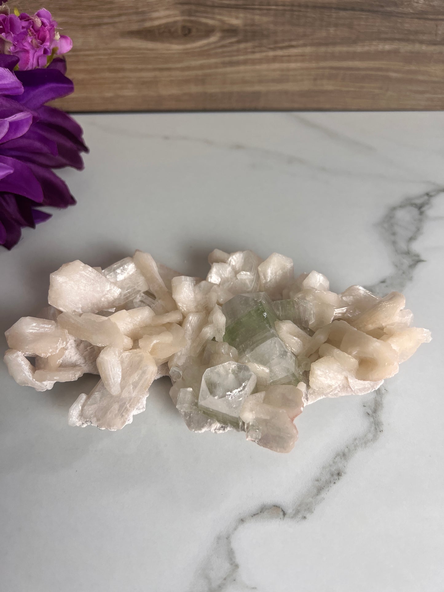 Rare Green Diamond Apophyllite Stilbite