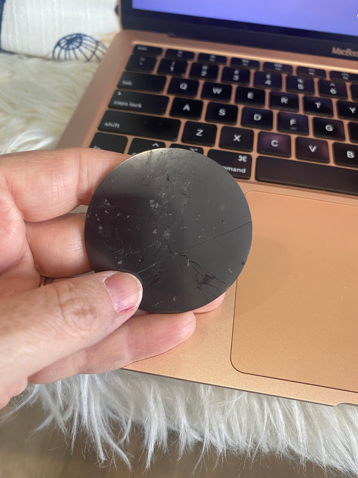 Shungite Sticker Plates for Cell Phones/ Tablets/ Computers 30mm Round - The Healing Collective NY 