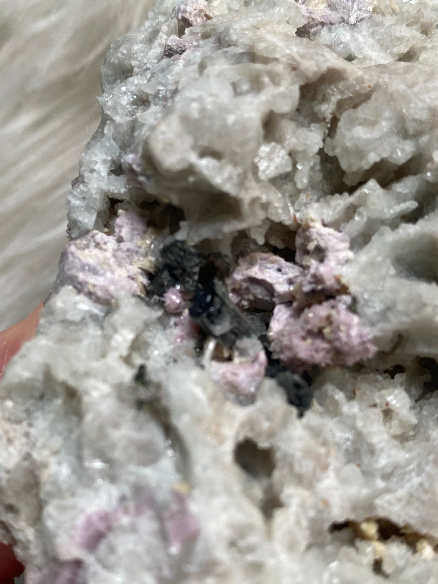 Lepidolite, Mica, Albite, Tourmaline, Aquamarine, Quartz Smoky Quartz Mix Mineral- Natural Raw Specimen - The Healing Collective NY 