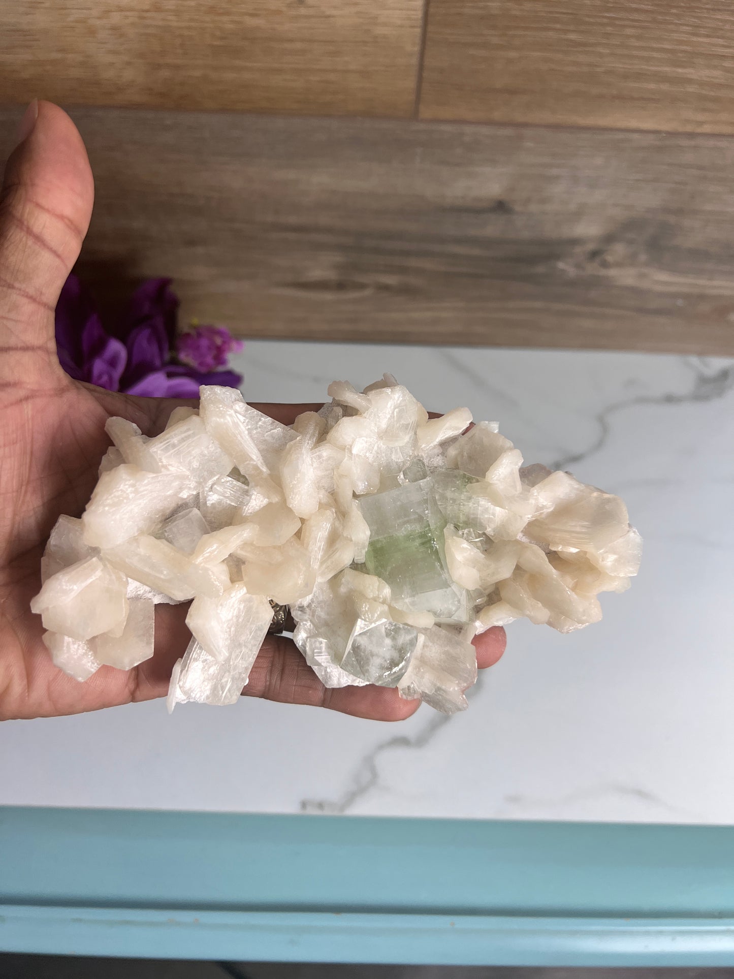 Rare Green Diamond Apophyllite Stilbite