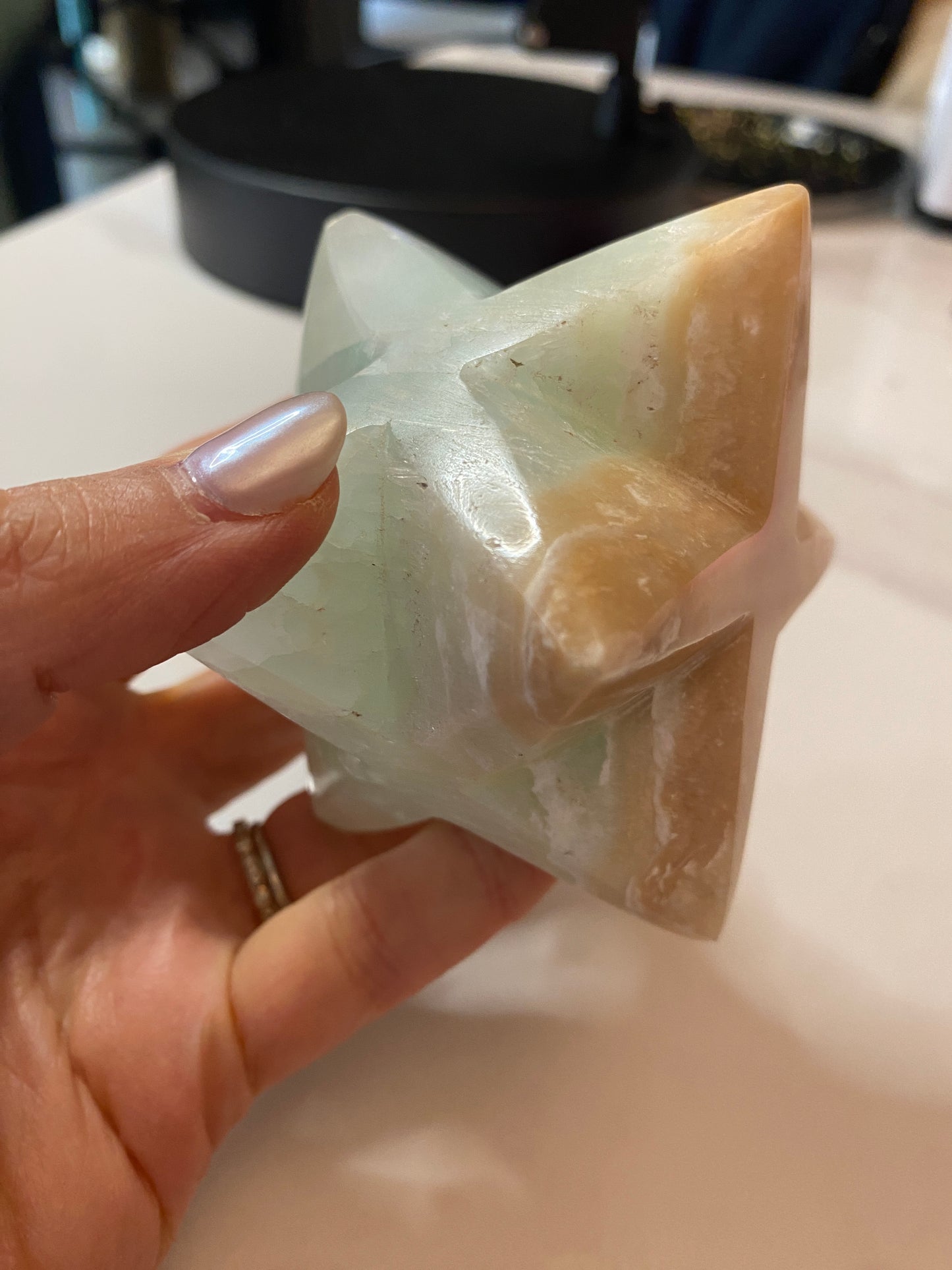 Caribbean Calcite Merkaba Grade AAA - Pakistan - Stone of Calm