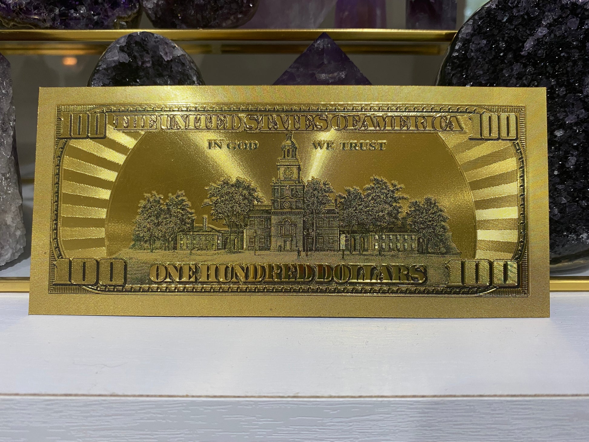 Gold $100 Bill for Manifestation - The Healing Collective NY 