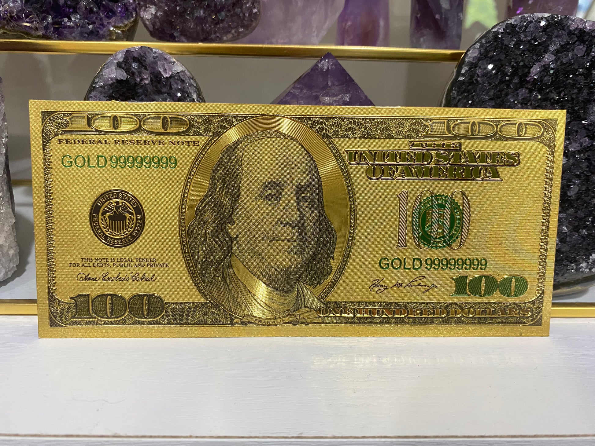 Gold $100 Bill for Manifestation - The Healing Collective NY 