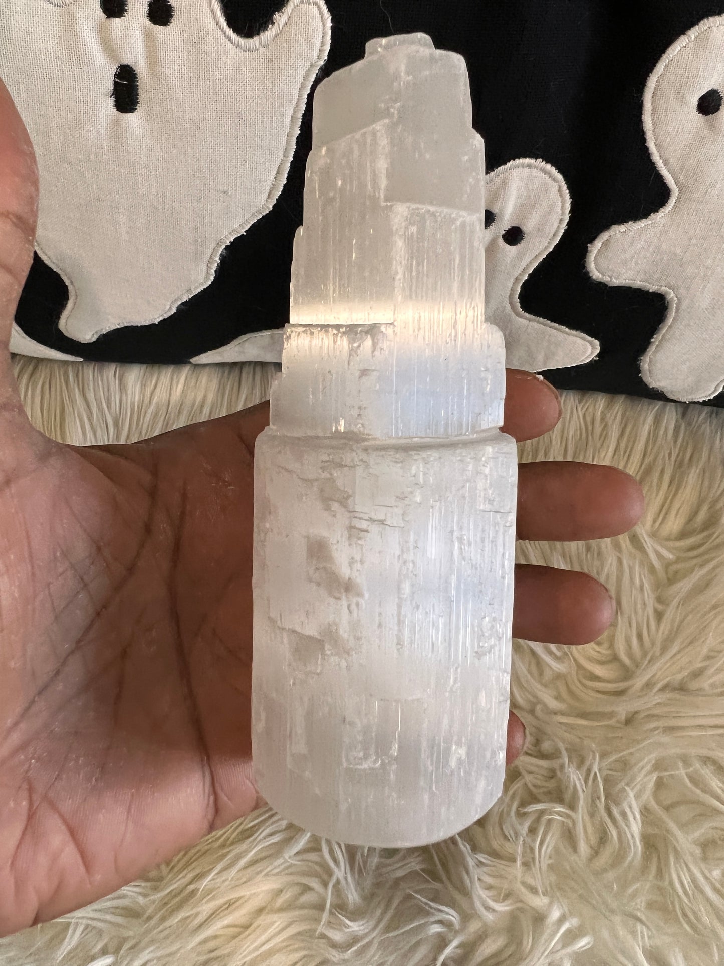 Large Selenite Clearing Tower - The Healing Collective NY 