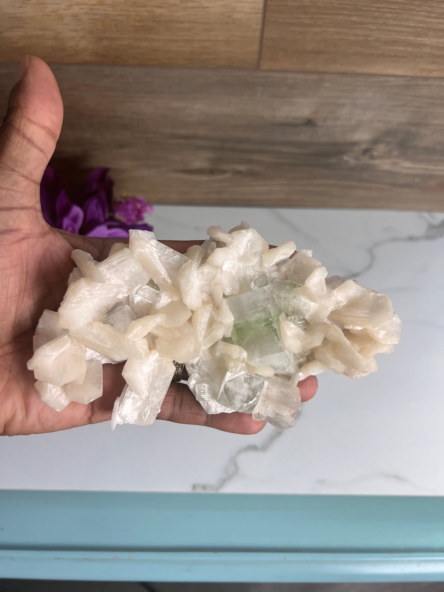 Rare Green Diamond Apophyllite Stilbite