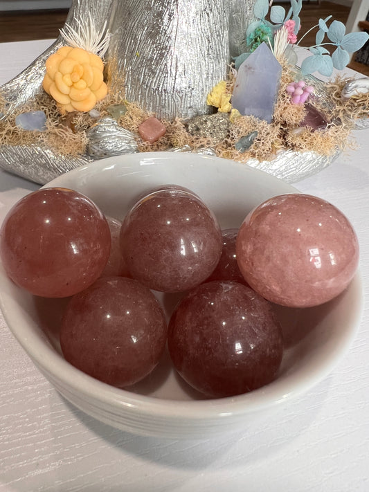 Strawberry Quartz Mini Sphere
