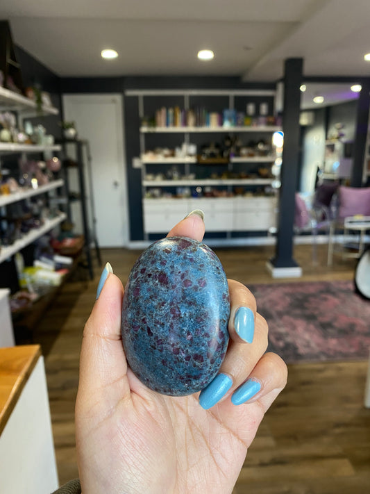 Ruby Kyanite Palm Stones