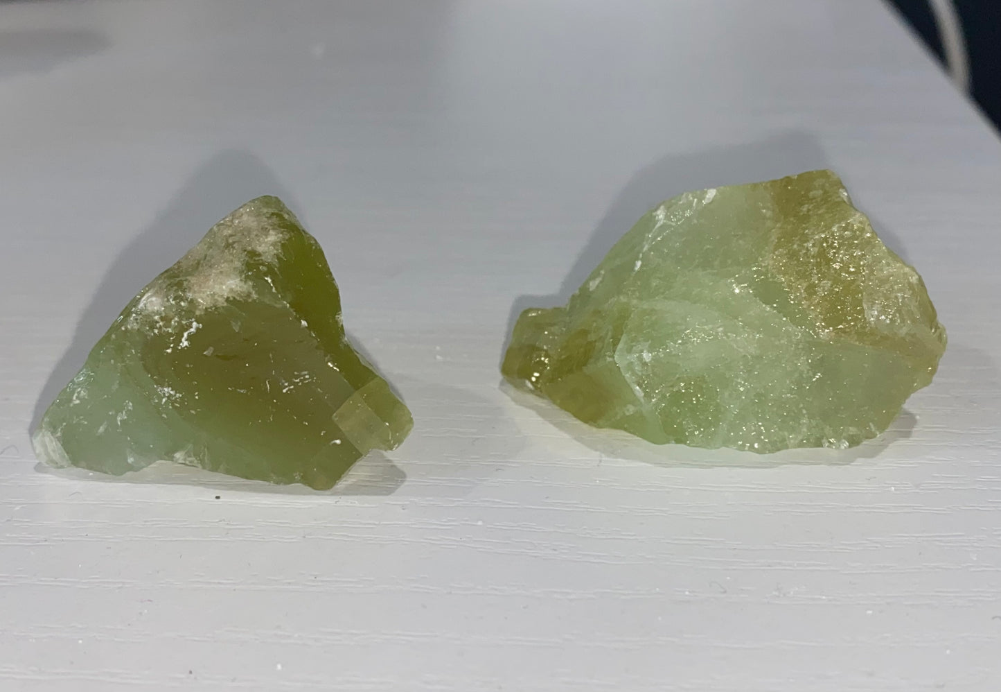 Green Calcite Unpolished Raw Chunks