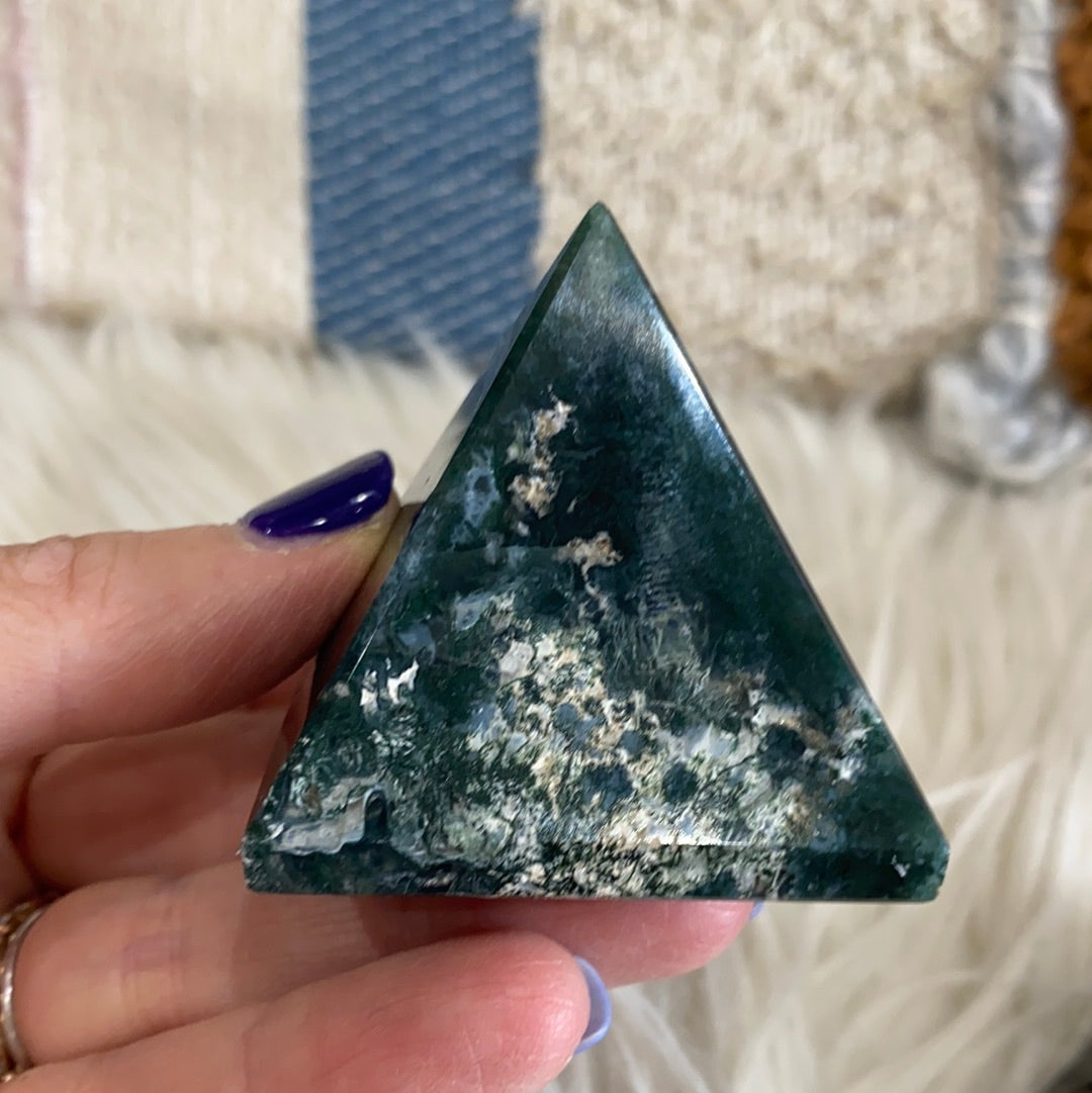 Moss Agate Pyramids - The Healing Collective NY 