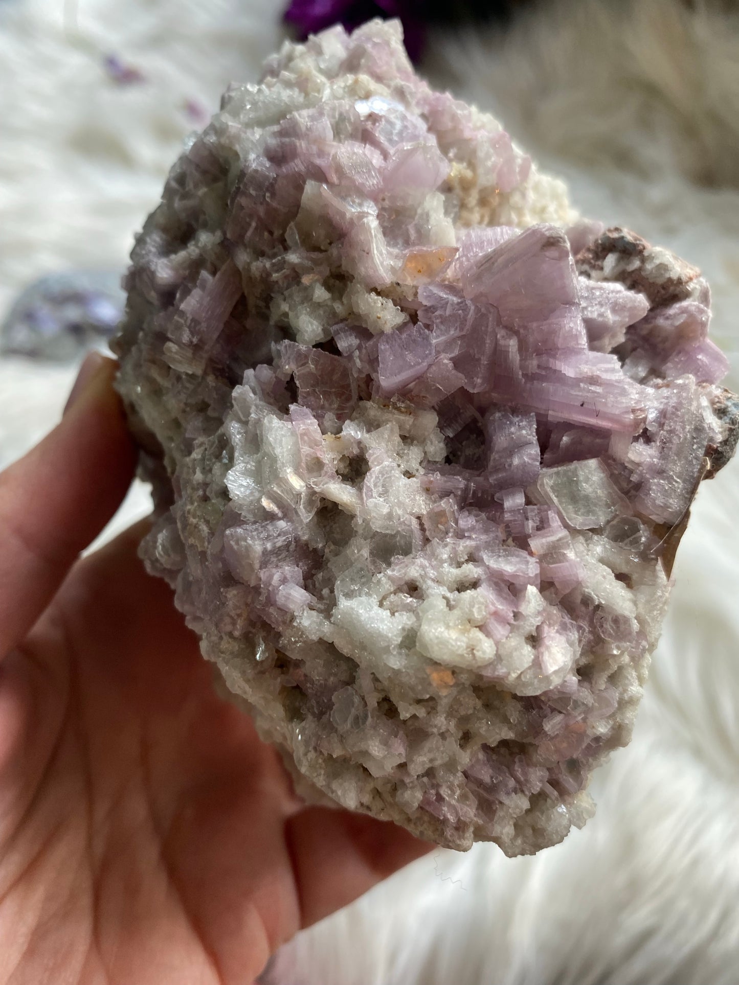 Lepidolite, Mica, Albite, Tourmaline, Aquamarine, Quartz Smoky Quartz Mix Mineral- Natural Raw Specimen - The Healing Collective NY 
