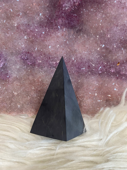 Shungite Matte Polished Pyramid