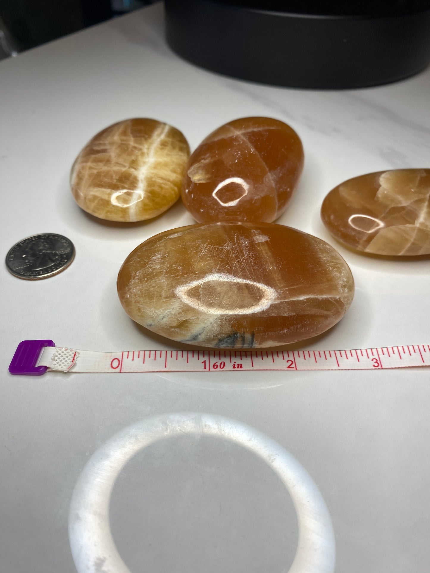 Honey 🍯 Calcite Palm Stone