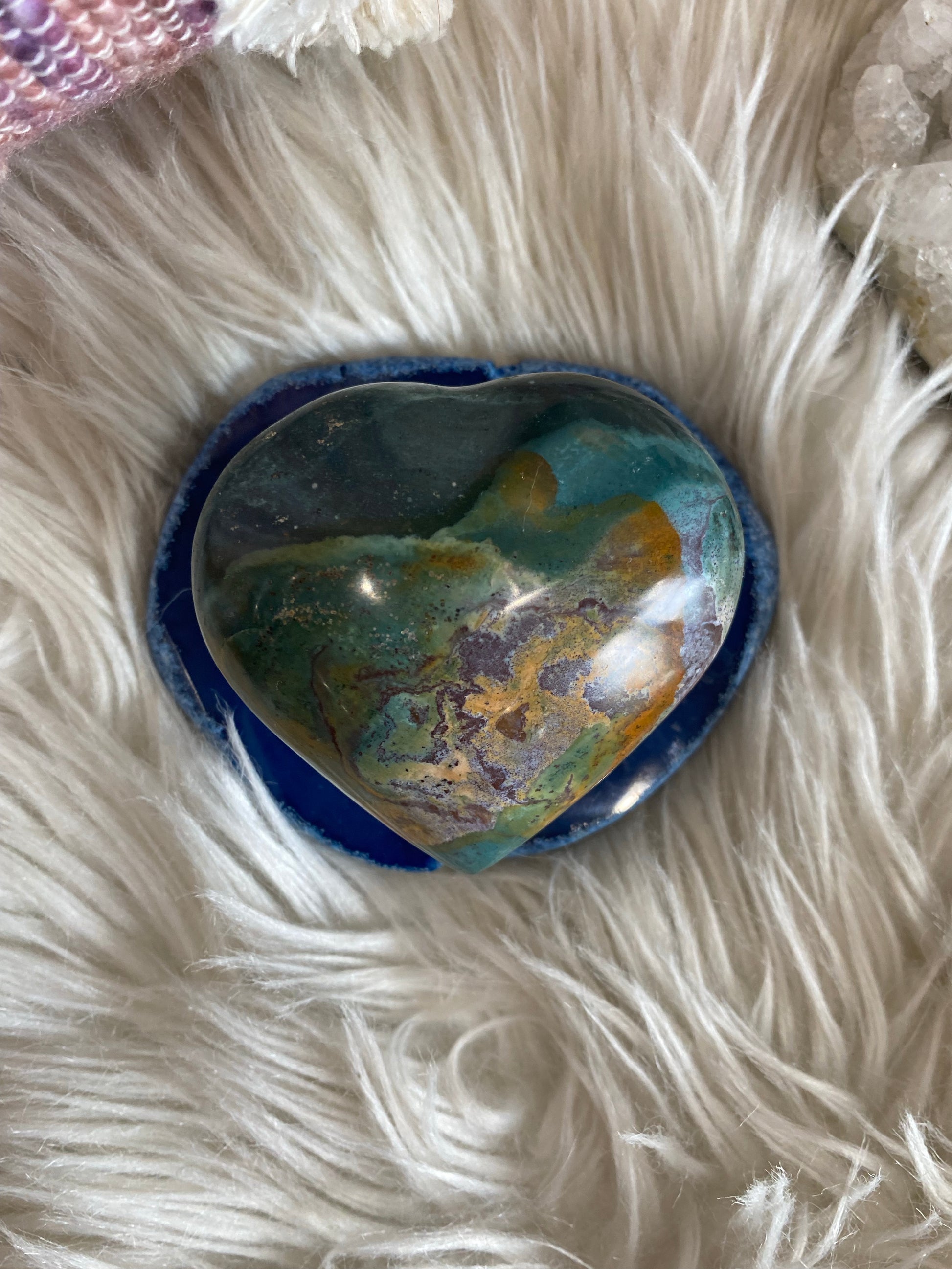 Ocean Jasper Puffy Hearts - The Healing Collective NY 