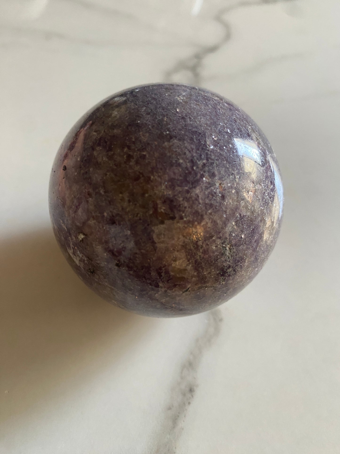 Lepidolite Sphere Polished Madagascar