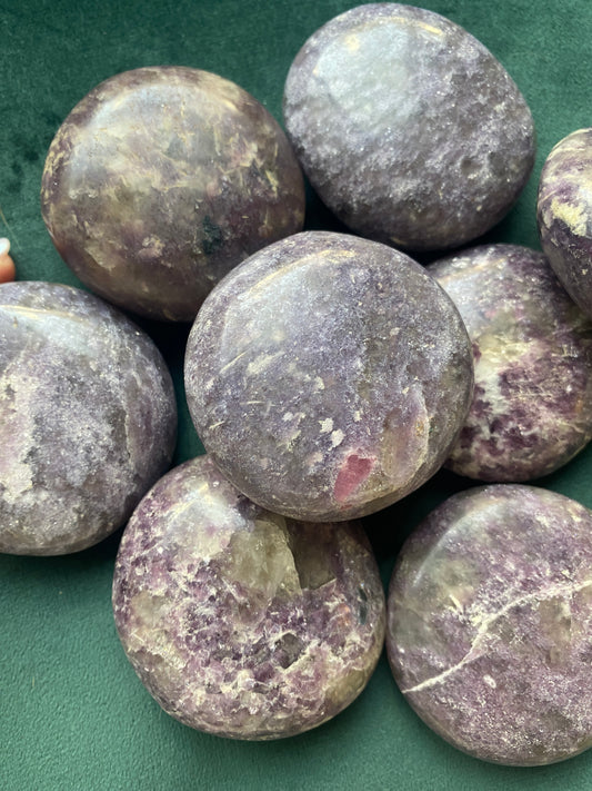 Lepidolite Large Palm Stone