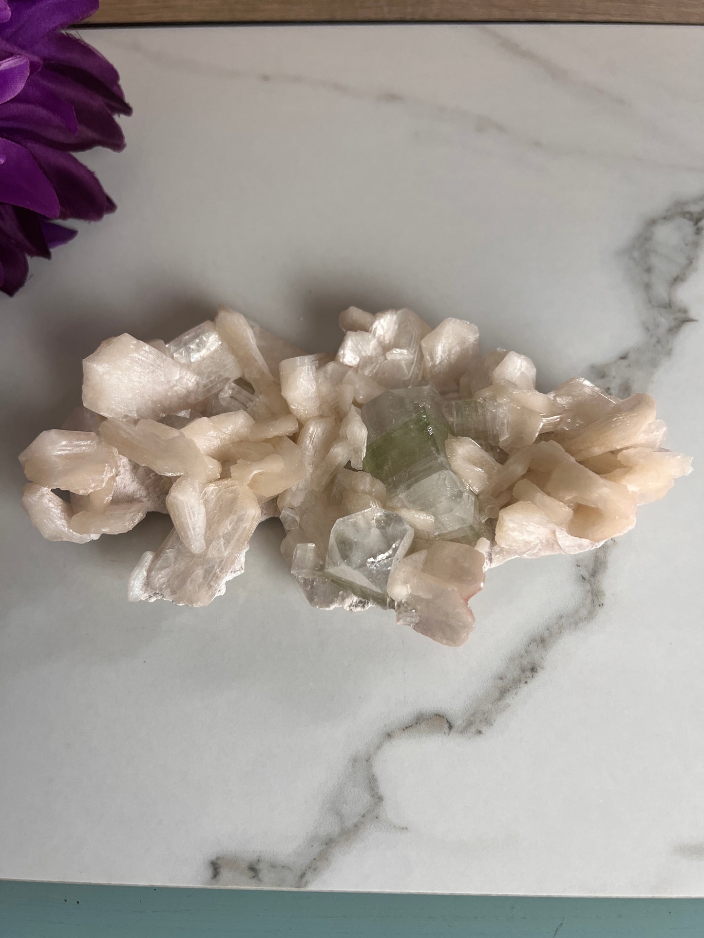 Rare Green Diamond Apophyllite Stilbite